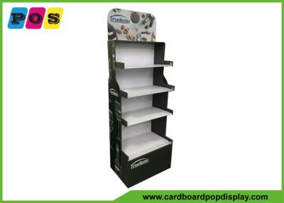 China Food Floor Standing Cardboard Retail Display Stands With Five Trays FL193 for sale