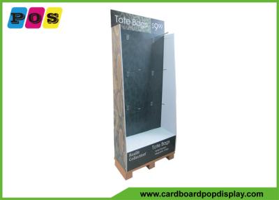 China Retail Floor Standing Cardboard Peg Display With Metal Pegs For Bag HD067 for sale