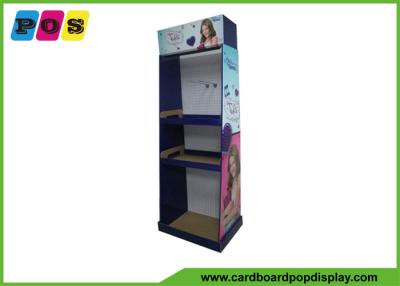 China Foldable Eye Catching Cardboard Pop Displays With Three Shelves And Pegs HD023 for sale