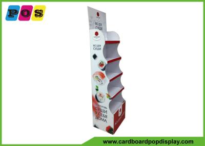 China 5 Shelves Corrugated Cardboard Advertising Display Stands For Food FL063 for sale