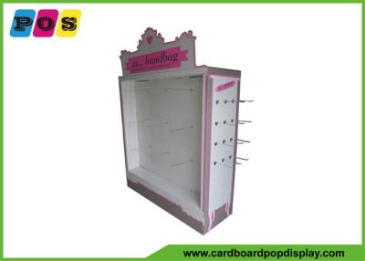 China Corrugated Retail Three Sides Cardboard Pegs Floor Display Stand For Promotion HD028 for sale