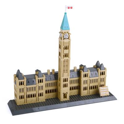 China Educational Building Block The Creative Architecture Landmark The Parliament Of Canada Building 3D Model Blocks Kit Educational for sale