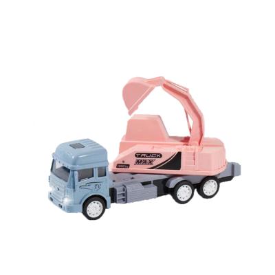 China Friction Toy Simulation Alloy Car Model Children's Excavator Set Concrete Mixer Crane Forklift Construction Bulldozer For Children for sale