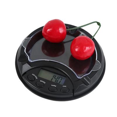 China 200gx0.01g Mini Digital Battery 500g Ashtray Jewelry Scale Electronic Balance Pocket Gram LCD Scale 9.7*3.1CM for sale