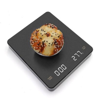 China Timing Function 3kg 5kg Capacity 0.1g Accuracy Mini Digital Weight Electronic Kitchen Coffee Scale 70*12MM for sale