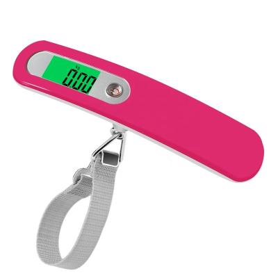 China Office Room Outdoor Household Blacklight Moving LCD Display Luggage Weight Scale 50kg Digital Electronic Mini Hanging Luggage Scale for sale