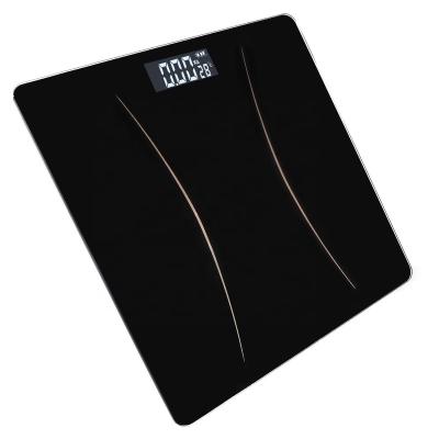 China WITH COVER Digital Body Weight Bathroom Scale 5mm Tempered Glass Electronic Scale for sale