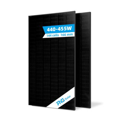 China Commercial Mono 440w 445w 450w 9BB Half Cell Black PV Module With Cheap Price for sale