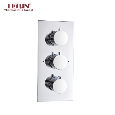 China Without Slide Bar LESUN 2019 Arrived Multi Color Shower Valve 3 Functions Control Brass Thermostatic Diverter for sale