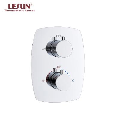 China Without Slide Bar LESUN 2019 Arrived Multi Color Shower Valve 2 Functions Control Brass Thermostatic Diverter for sale