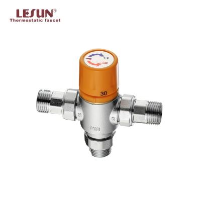 China Without Slide Bar Brass High End Universal Thermostatic Hot Shower Mixing Valve DN20 DN25 LESUN for sale