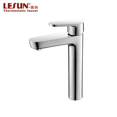 China LESUN WaterMark Faucets Bathroom Basin Tub Wash Faucet Contemporary Metered Chrome Basin Faucet for sale