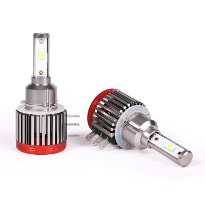 China Aviation Aluminum 6063 Automotive Led Car Headlight Bulb 12V Mini Fan 10000lm 100W Foco Luces Led H15 Canbus For Car Daytime Running Light Function for sale