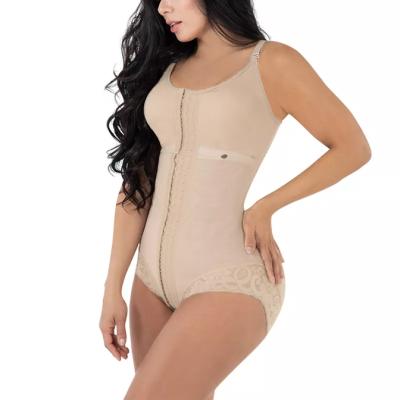 China Custom High Compression Antibacterial Small Quantity Shapewear With Adjustable Hook Shaper Bra Slimming Jumpsuit Women Lace for sale