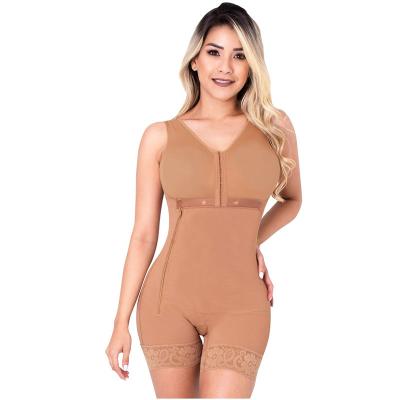 China Postpartum Antibacterial Compression Body Shaper | Colombian Tummy Control Shapewear For Women | Mid-thigh belt built-in bra for sale