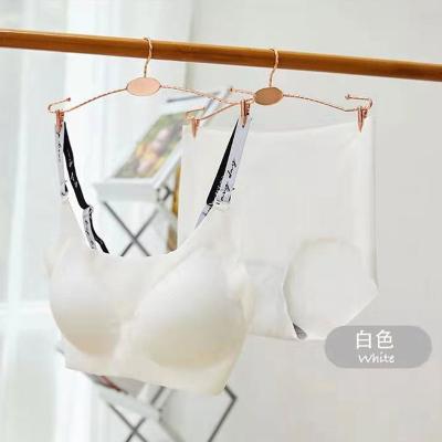 China QUICK DRY Bras Free Size No Trace Underwear Women Latex Thin No Ring Sling Bra Set Full Coverage Steel Bra for sale