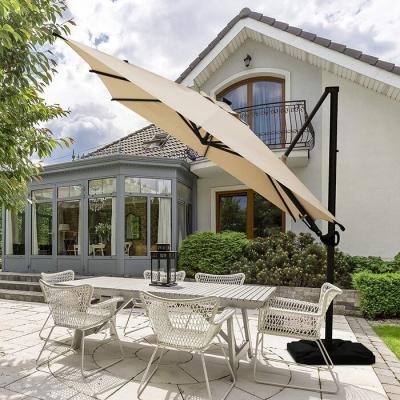 China Modern 3*3M Rotation Square Cantilever Hanging Outdoor Umbrella for sale