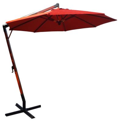 China Modern Wooden Hanging Patio Umbrella for sale