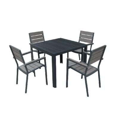 China Modern outdoor set of 1+4 table and chair garden patio furniture for sale