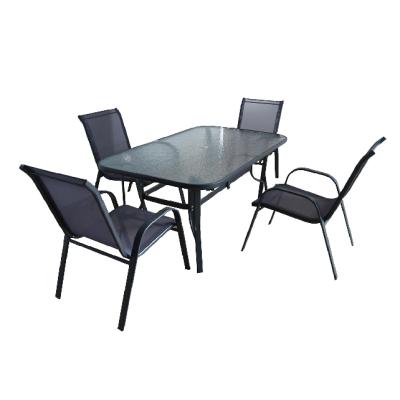 China Modern 5pcs Set Outdoor Furniture Patio Garden Table And Chairs Set for sale