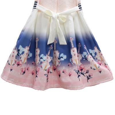 China Customizable High Quality Floral Print Anti-wrinkle Children's Dresses Anti-wrinkle Dress Spring Children's Dress Spring and Summer Children's Fashion Printing for sale