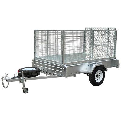 China Car Trailer 7*4 Single Axle Heavy Duty Utility Box Trailer for sale