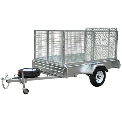 China Car Trailer Galvanized 8x5 Single Axle Tilt Tray Trailer for sale