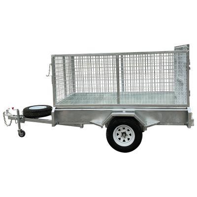 China 8x5 Axle Caged Trailer Single Car Trailer for sale