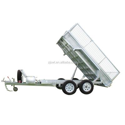 China Car Trailer 8x5 9x5 10x5 10x6 12x6 Tipper With Hydraulic Ram for sale