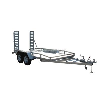 China Car Trailer Hot Dipping Galvanized 4 Wheel Dump Trailer With Brake for sale