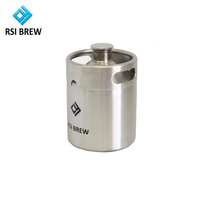 China 2L beer mini stainless steel beer keg barrel beer keg mini 2 liter mini beer keg for sale