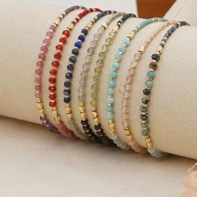 China Toppik BOHEMIA Miyuki Adjustable Gemstone Beads Natural Stone Braided Friendship Bracelet Women for sale