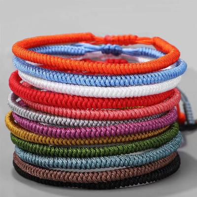 China New FASHIONABLE Handmade Rope Braided Tibetan 12 Zodiac Hand Strap Diamond Knot Blessing Bracelet for sale