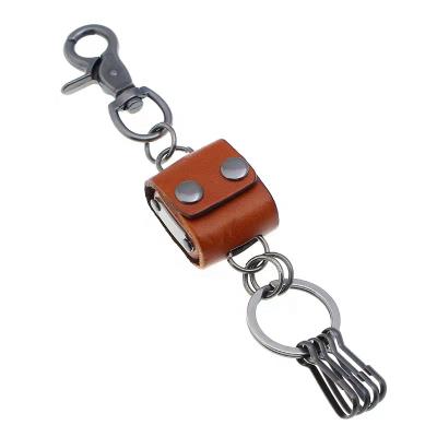 China Men's Retro Personality Toys Leather Key Chain Key Chain Pendant Punk Multi-key Sieve Bag for sale