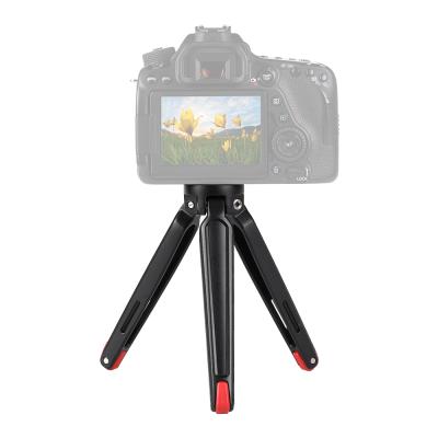 China Aluminum Alloy PORTABLE Mobile Phone Live Broadcast Tripod Mini Camera Tripod Desktop Stand for sale