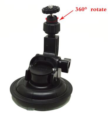 China Universal 360 Degree Rotation Car Camera Mount Tripod Mount for GoPro with 9CM Diameter Suction Cup for sale