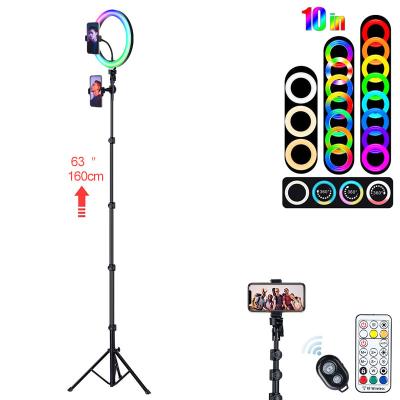 China 168 LED PORTABLE Photography Lighting Selfie Ring Light Lamp 26CM Dimmable with 1.6M Tripod For Makeup Youtube Live Stream for sale