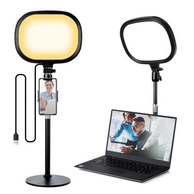 China PORTABLE 180 Rotation Soft Light Pro Live Broadcast Makeup Selfie Video Light Led With Stand for sale