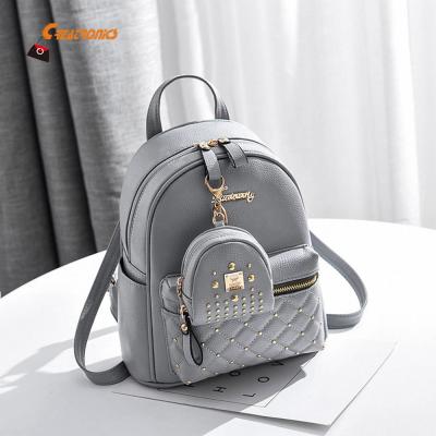 China Madam anti-theft Backpack Bag Mini Leather School Backpack Manufacturers in good quality for sale