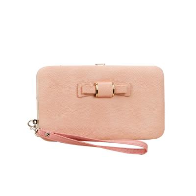 China Vintage Candy Color Ladies Fashion Bags Leather Manufacturer Women Wallet Clutch for sale