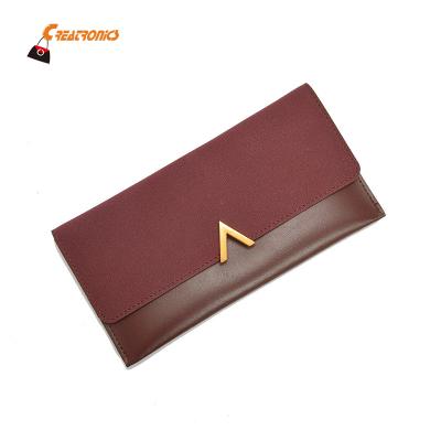 China Madame Frosted Pattern Velvet Fashion Wallet Genuine Leather Pilou for sale