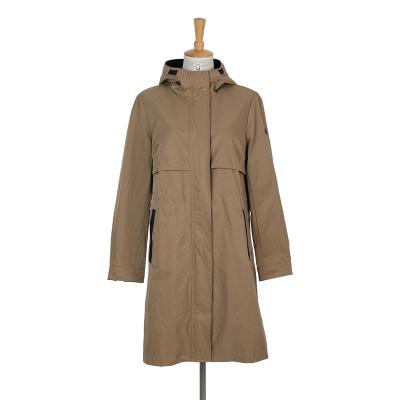 China QUICK DRY Women Anorak Casual Ditch Coat With Hood Mid Long Jacket for sale