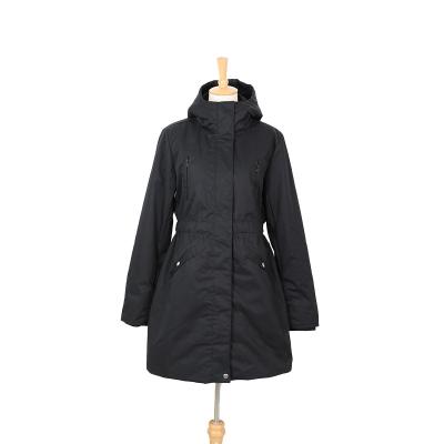 China Ladies Casual Black Quilted Ditch Coat Waterproof For All Seasons for sale