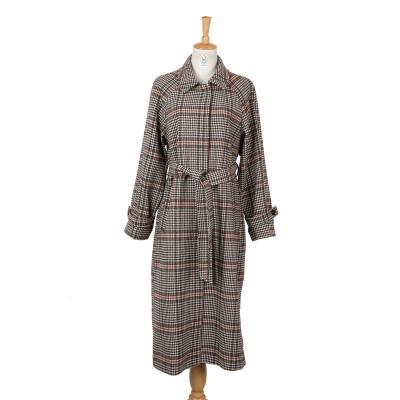 China Viable women's fashion woolen coat, the new grid Ms. woolen coat coat for sale