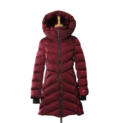 China Sustainable Down Padded Winter Coats Stripper Jacket Women Long Down Jackets for sale