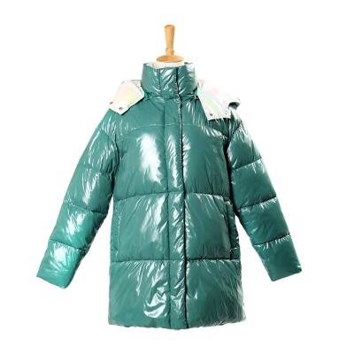 China 2021 Viable Shiny Fashion Cloth Clothing Winter Women Thickened Down Jacket for sale