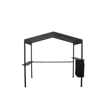 China For barbecue 2.3*1.5*2.2M outdoor aluminum hard Polyester roof bbq grill gazebo for sale