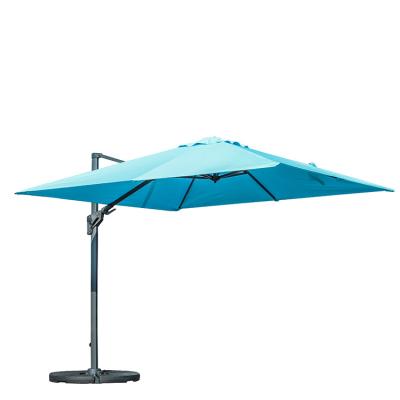 China Contemporary Patio Offset Parasol Umbrella Cantilever Hanging Sun Shade Canopy Shelter with Cross Base for sale