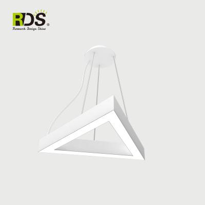 China Modern Commercial Indoor Office Square Brightest Hanging Dimmable Multi Color Suspended Led Linear Pendant Ceiling Light Fixture for sale