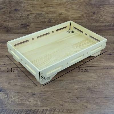 China Small Potted Plant Ornament Porch Decoration Eco-Friendly Round Key Countertops Wooden Restaurant Jewelry Tray for sale